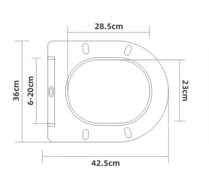 Nibiru toiletzitting softclose en quick release mat wit