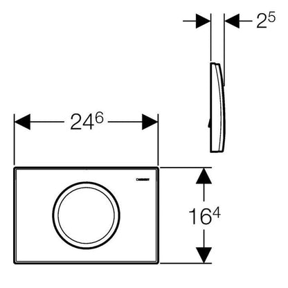 Geberit Delta-15 enkele drukplaat wit