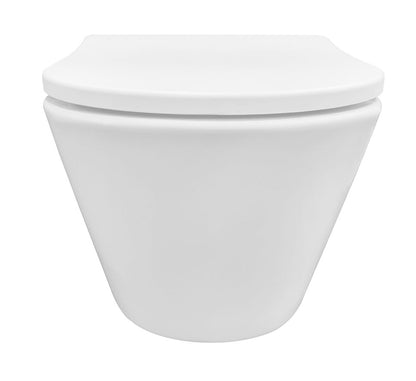 Vesta wandcloset rimless met Shade slim toiletzitting softclose en quick release mat wit