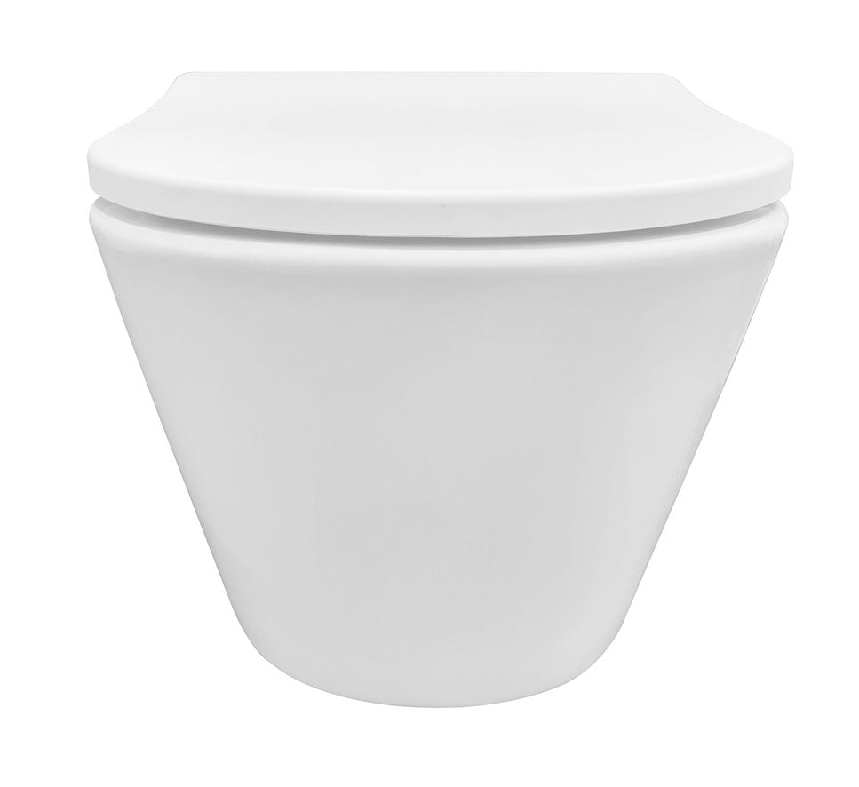 Vesta wandcloset rimless met Shade slim toiletzitting softclose en quick release mat wit