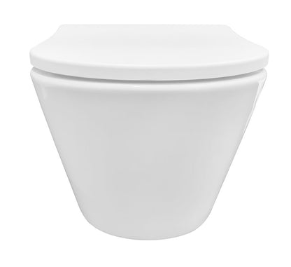 Vesta wandcloset rimless met Shade slim toiletzitting softclose en quick release glans wit
