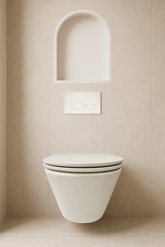 Demis inbouwnis ovaal 30 x 45 x 10 cm mat wit