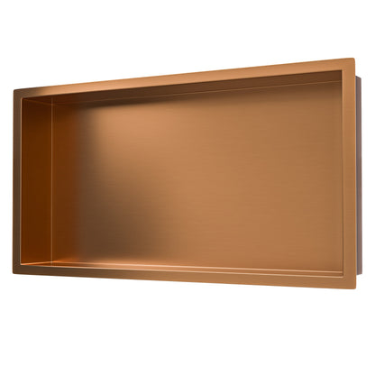 Demis inbouwnis 30 x 60 x 7 cm geborsteld brons koper PVD