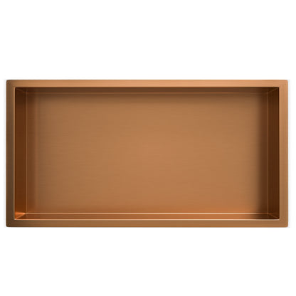 Demis inbouwnis 30 x 60 x 7 cm geborsteld brons koper PVD
