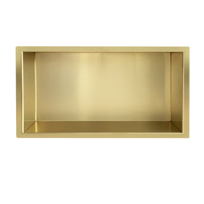 Demis inbouwnis 30 x 60 x 7 cm geborsteld messing PVD