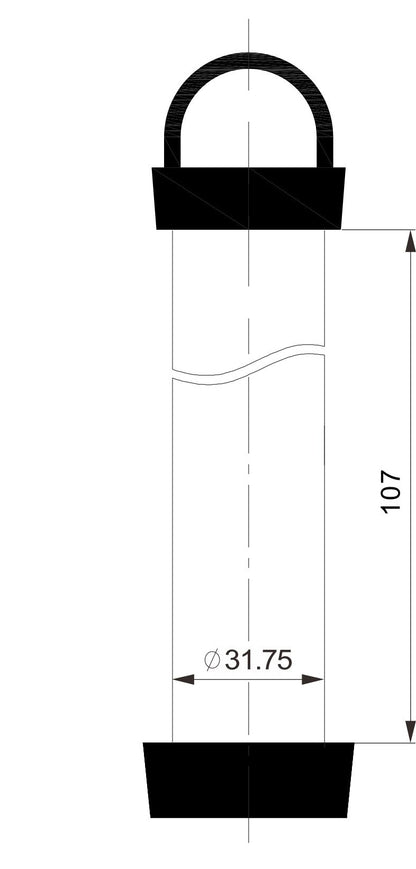 Afvoerstop 100 x 32 mm chroom
