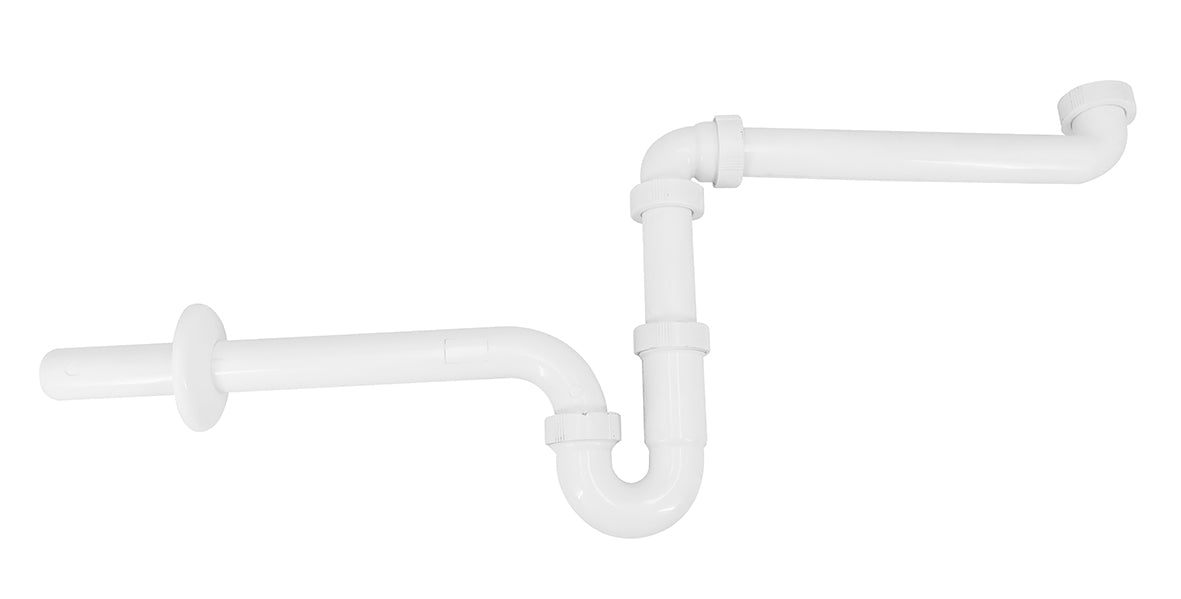 Ruimtebesparende sifon voor wastafel 5/4" x 32 mm