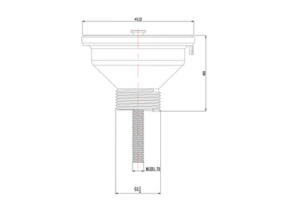 Korfplug+rooster 6/4 90mm +70mm schroef