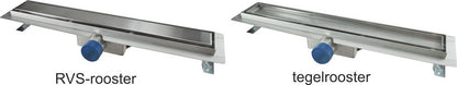 Tegelrooster voor douchegoot 60 x 7 cm RVS