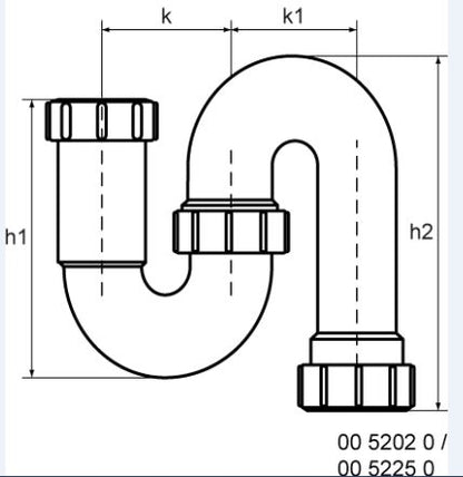 Mcalpine 5225 S-Sifon Klem 40X40