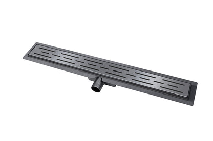 Douchegoot met flens en rooster 90 x 7 cm gunmetal PVD