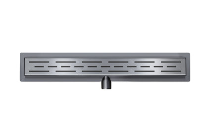 Douchegoot met flens en rooster 100 x 7 cm gunmetal PVD