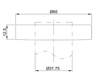 UniMatch sifon rozet 32 mm x 65 mm geborsteld messing PVD