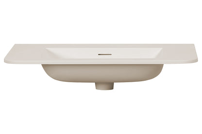 Wiesbaden laro wastafel zonder kraangat ronde hoeken 80 x 48 x 1,5 cm solid surface beige