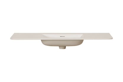 Wiesbaden laro wastafel zonder kraangat ronde hoeken 120 x 48 x 1,5 cm solid surface beige