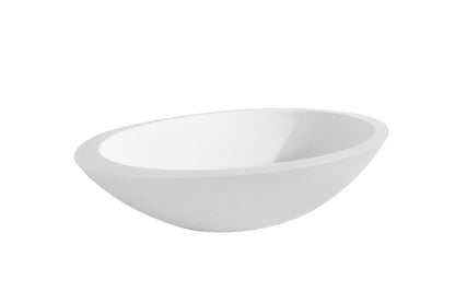 Wiesbaden Kim waskom ovaal 59 x 35 x 11 cm solid surface mat wit
