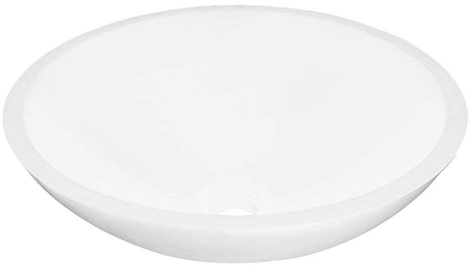 Valerie waskom rond 43 x 13 cm solid surface mat wit