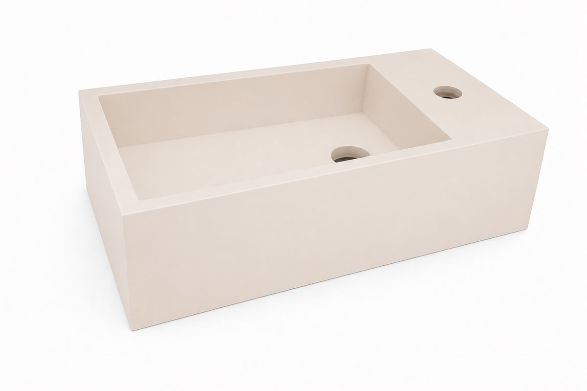 Wiesbaden lotte fontein rechts 40 x 22 x 10 cm solid surface beige