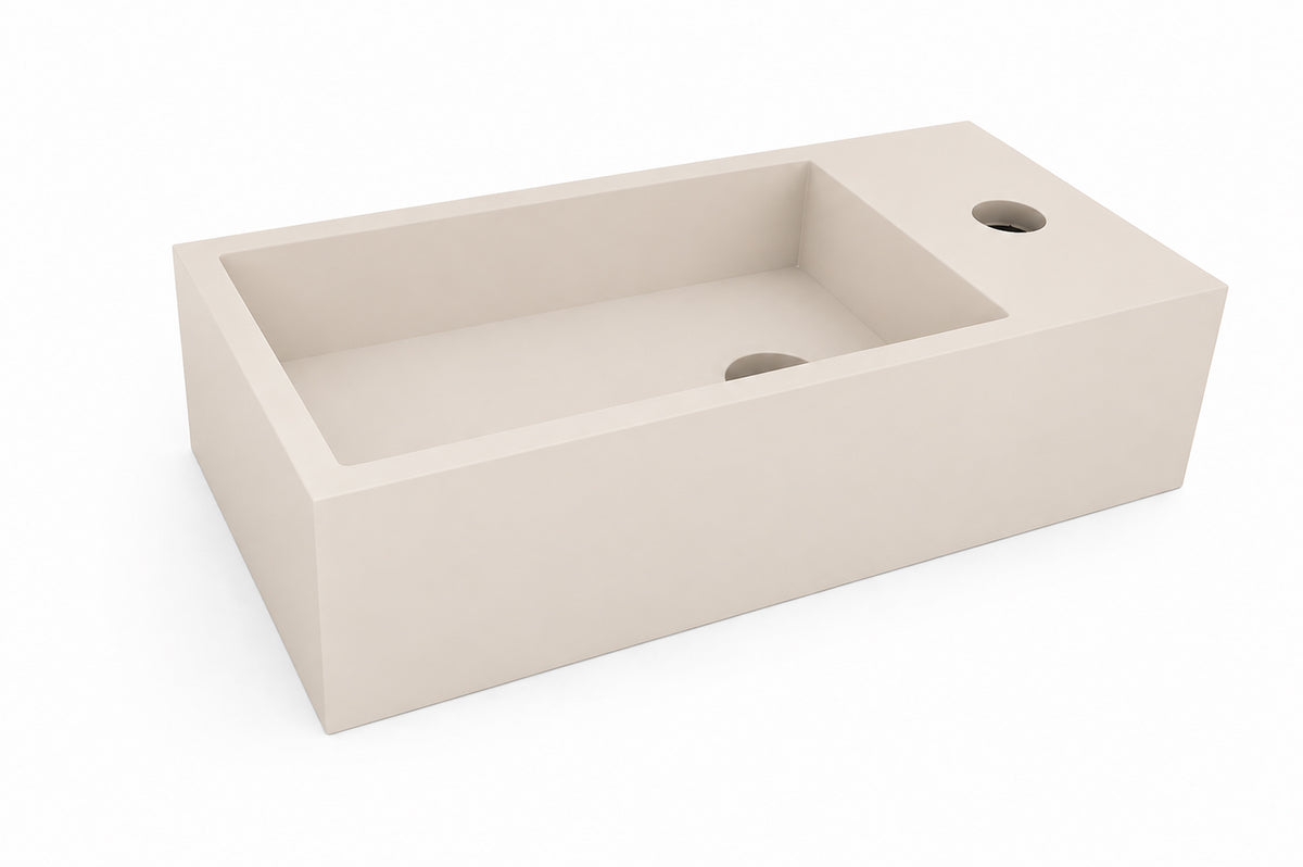 Wiesbaden lotte fontein rechts 40 x 22 x 10 cm solid surface beige