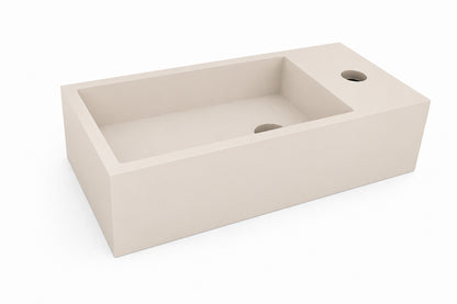 Wiesbaden lotte fontein rechts 40 x 22 x 10 cm solid surface beige
