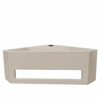 Wiesbaden julia hoekfontein 35 x 35 x 16 cm solid surface beige