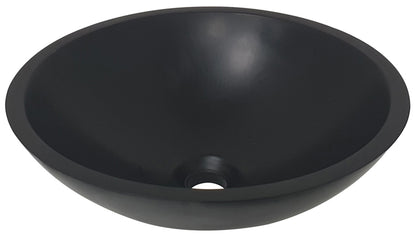 Valerie waskom rond 43 x 13 cm solid surface mat zwart