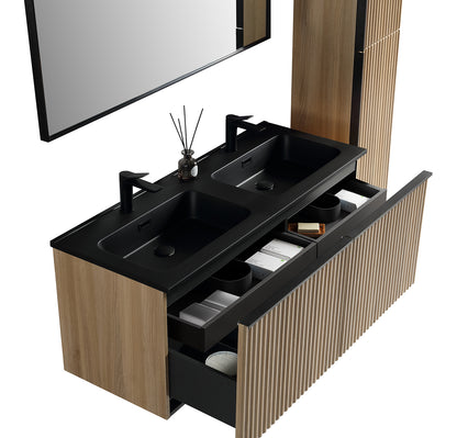 Ribbella onderkast met 2 laden 2 uitsparingen 120 x 45 cm naturel eik