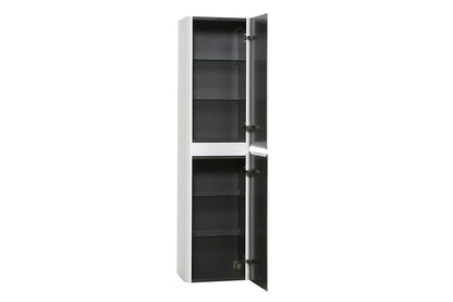 Novira kolomkast afgeronde hoeken 160 x 40 x 35 cm mat wit