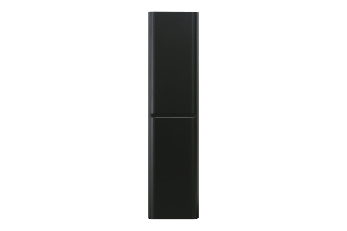 Novira kolomkast afgeronde hoeken 160 x 40 x 35 cm mat zwart