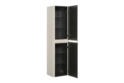 Novira kolomkast afgeronde hoeken 160 x 40 x 35 cm mat zand