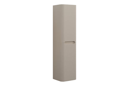 Sulora kolomkast afgeronde hoeken geribbeld 160 x 40 x 35 cm mat beige