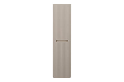 Sulora kolomkast afgeronde hoeken geribbeld 160 x 40 x 35 cm mat beige