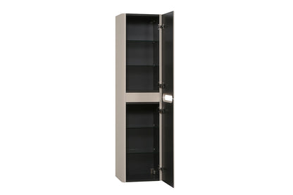 Sulora kolomkast afgeronde hoeken geribbeld 160 x 40 x 35 cm mat beige