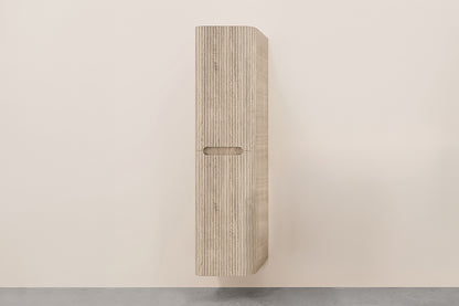 Sulora kolomkast afgeronde hoeken geribbeld 160 x 40 x 35 cm licht eiken