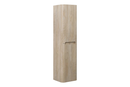 Sulora kolomkast afgeronde hoeken geribbeld 160 x 40 x 35 cm licht eiken