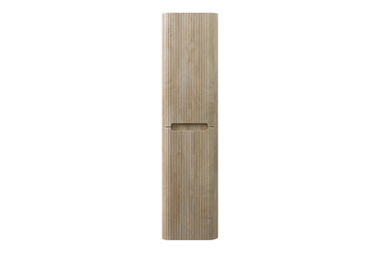 Sulora kolomkast afgeronde hoeken geribbeld 160 x 40 x 35 cm licht eiken