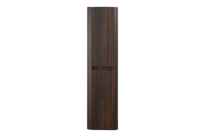 Sulora kolomkast afgeronde hoeken geribbeld 160 x 40 x 35 cm walnoot