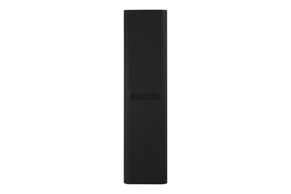 Sulora kolomkast afgeronde hoeken geribbeld 160 x 40 x 35 cm mat zwart