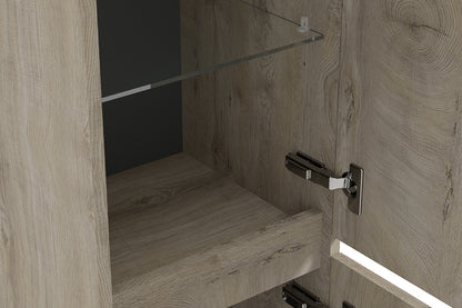 Wiesbaden Alvara kolomkast 160x35x35 cm grijs eiken