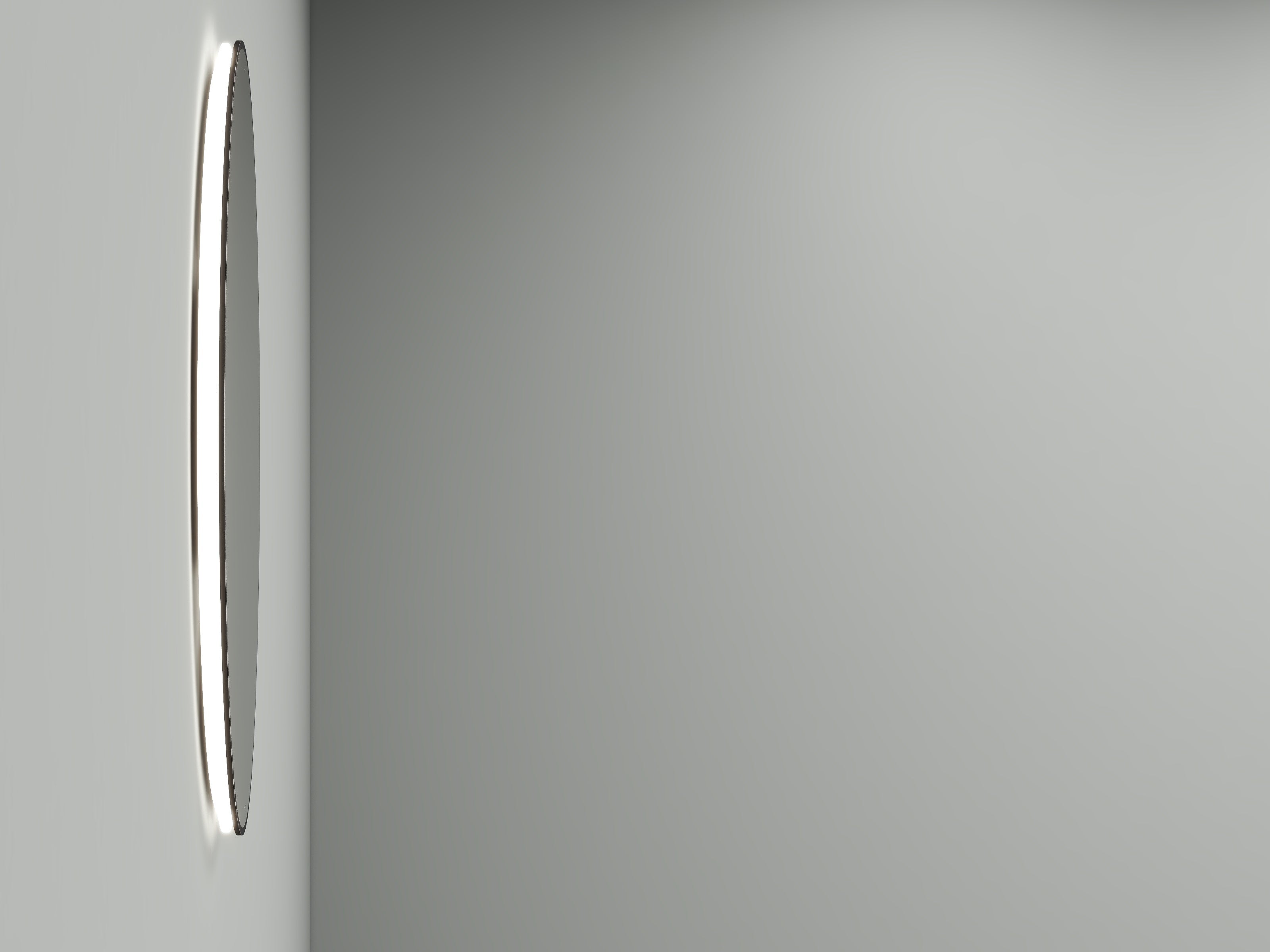 Novi spiegel rond met LED, dimbaar 60 cm mat zwart