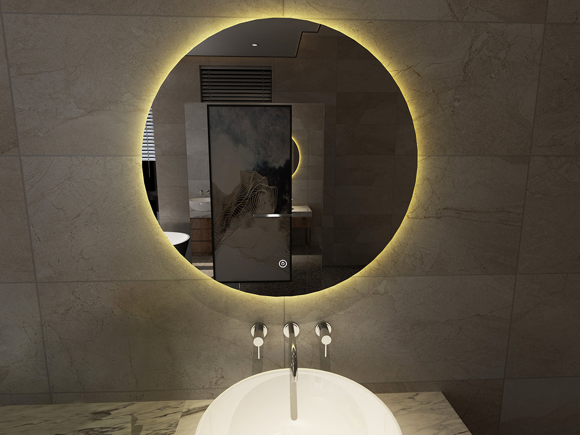 Giro spiegel rond met LED, dimbaar en spiegelverwarming 60 cm