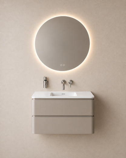 Wiesbaden lumora spiegel rond met LED, dimbaar en spiegelverwarming 80 cm