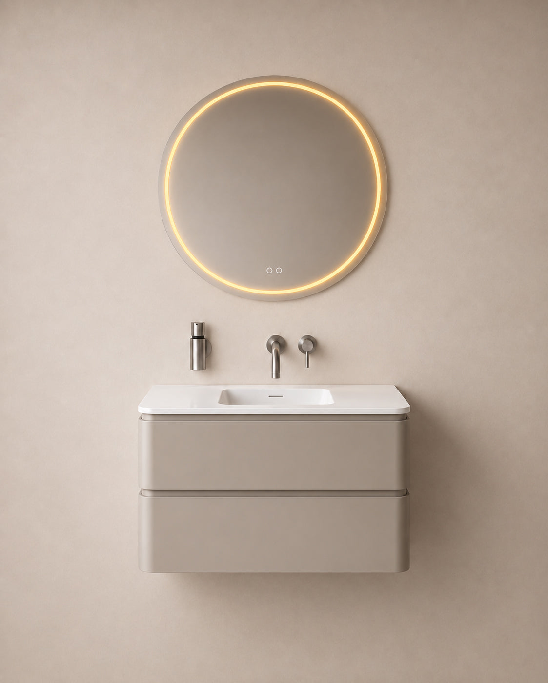 Wiesbaden lumora spiegel rond met LED, dimbaar en spiegelverwarming 80 cm