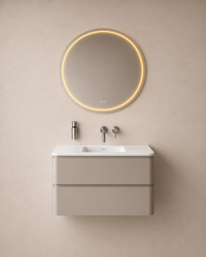 Wiesbaden lumora spiegel rond met LED, dimbaar en spiegelverwarming 80 cm
