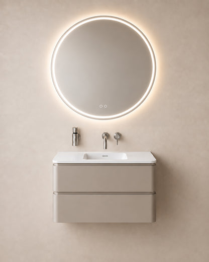 Wiesbaden lumora spiegel rond met LED, dimbaar en spiegelverwarming 100 cm