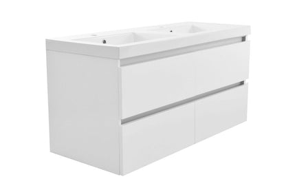 Vision onderkast met 4 laden 2 uitsparingen 120 x 46 cm glans wit