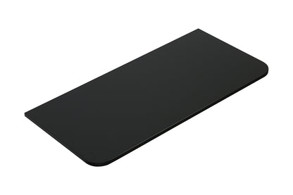 Wiesbaden sulora topblad afgeronde hoeken 120 x 48 cm mat zwart