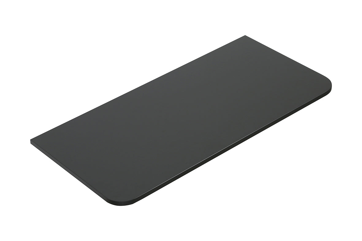Novira topblad afgeronde hoeken 80 x 48 cm mat zwart