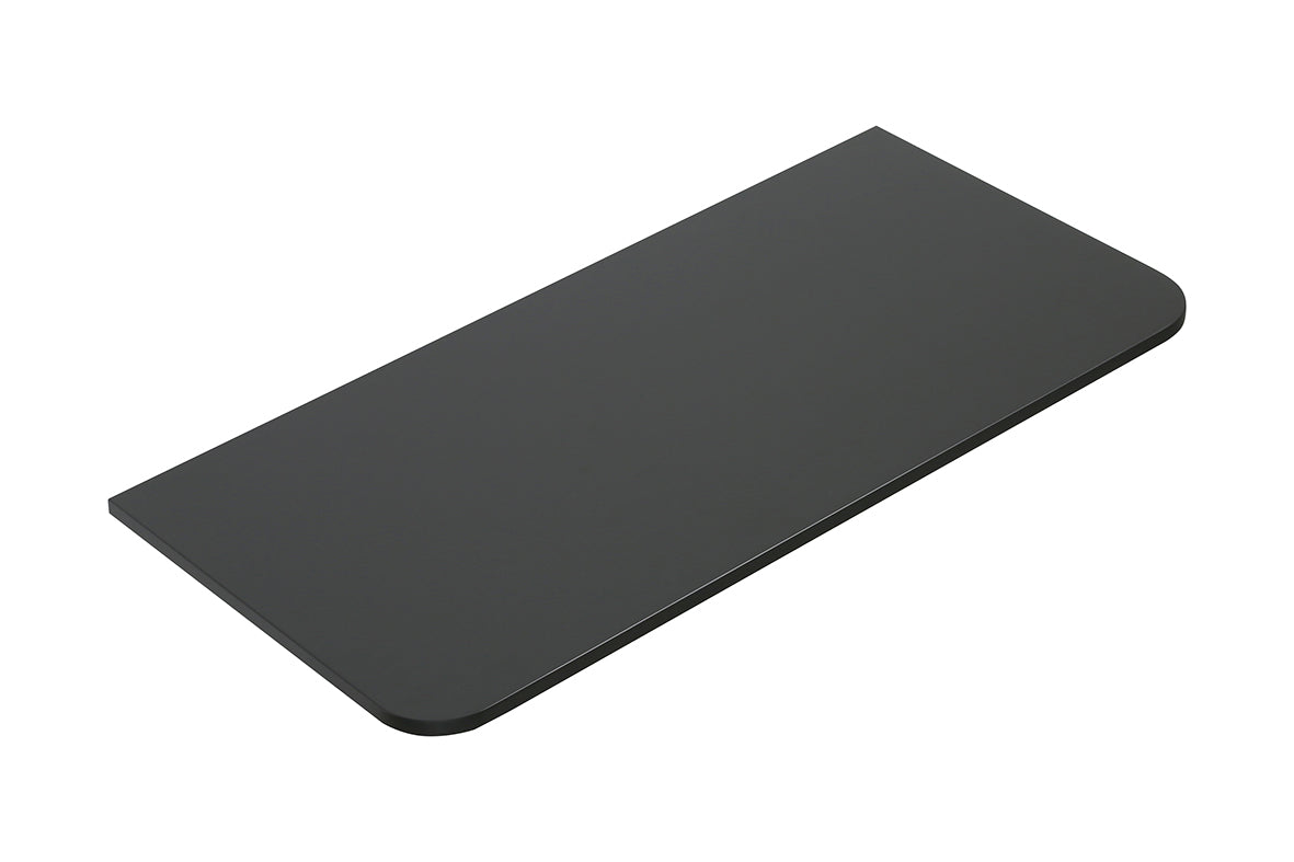 Novira topblad afgeronde hoeken 100 x 48 cm mat zwart