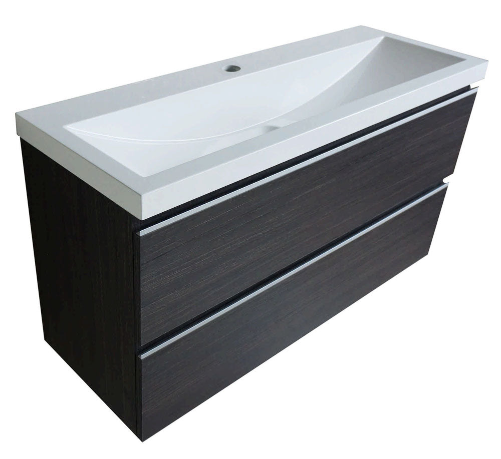 Shall onderkast 100 x 36 cm houtnerf grijs